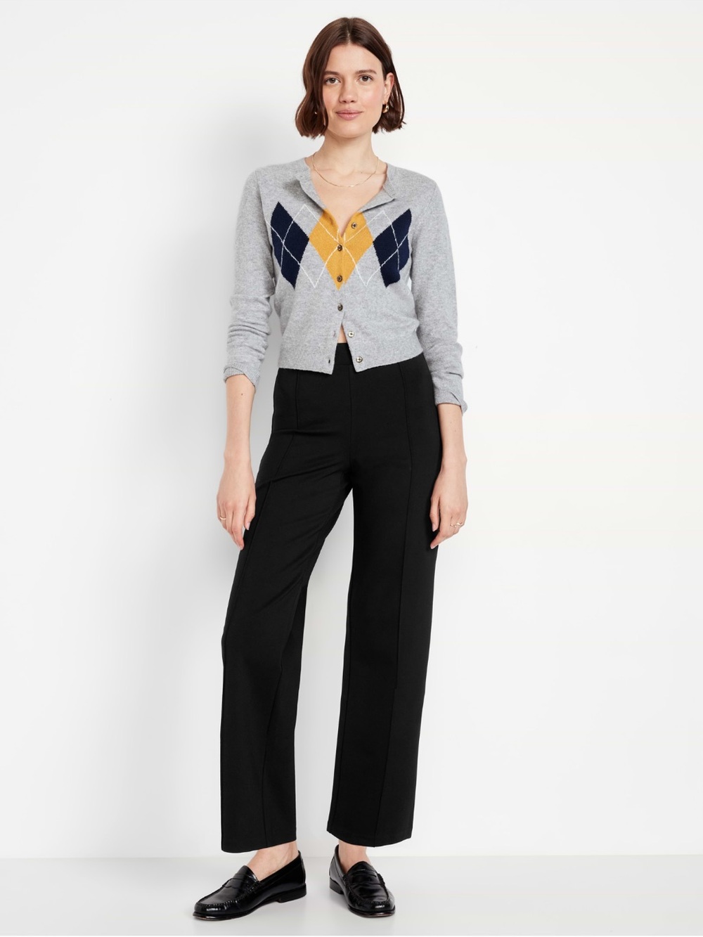 Old Navy Black High-Waist Wide-Leg Pants - Black